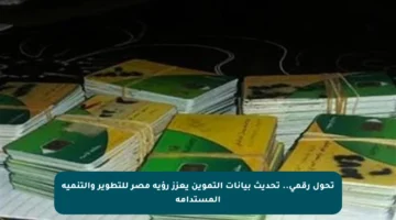 تحول رقمي.. تحديث بيانات التموين يعزز رؤية مصر للتطوير والتنمية المستدامة